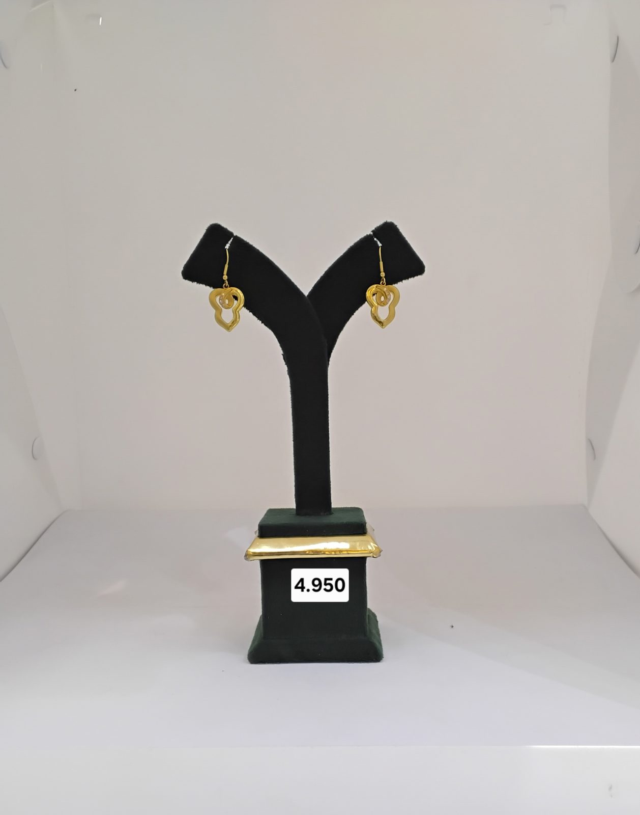 Double Heart Drop Earrings 