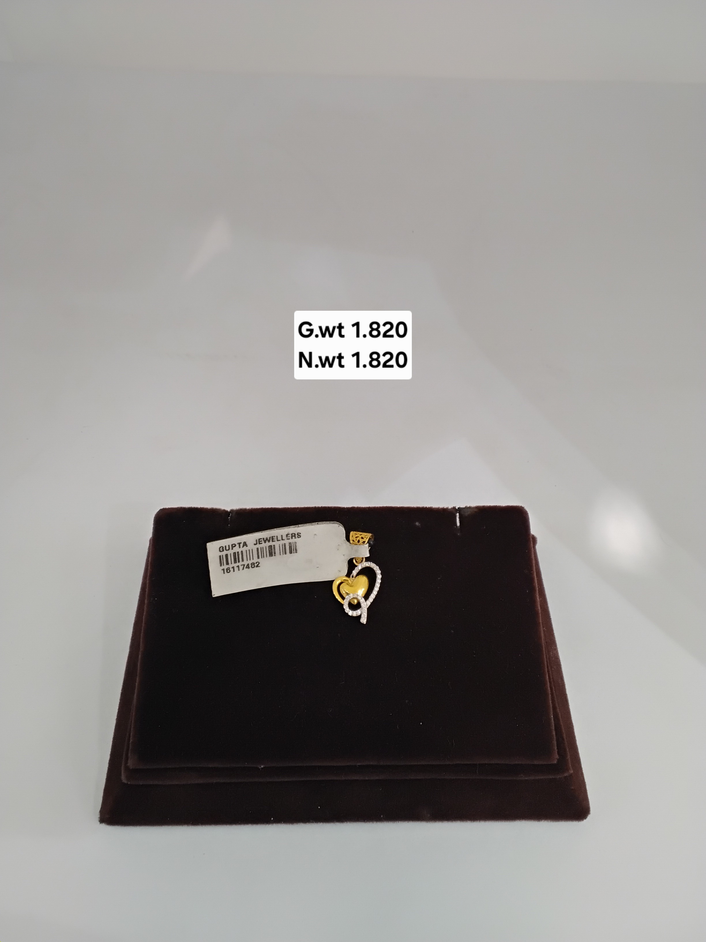 heart modern Gold Pendant