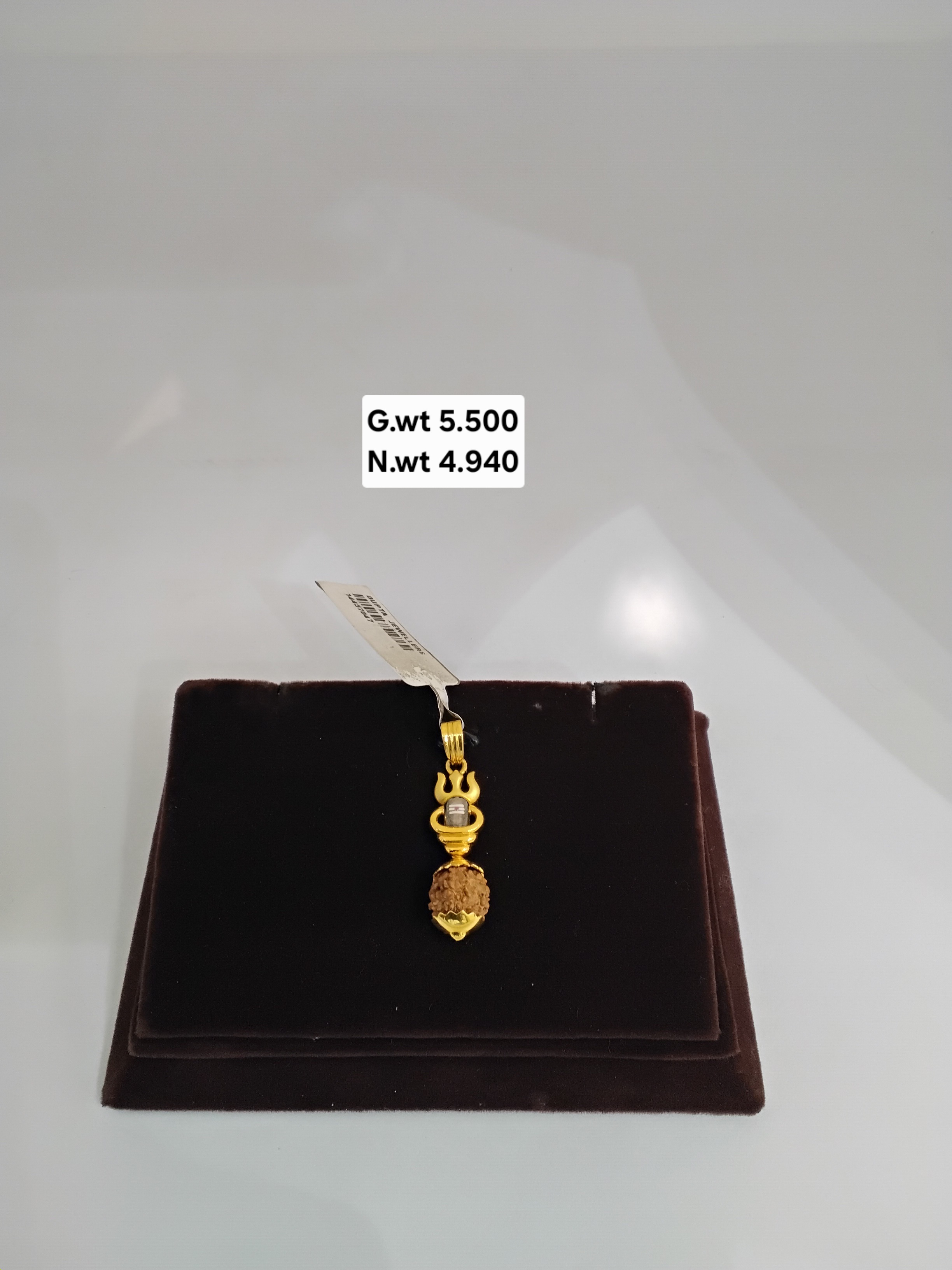 Shiv Trishul Rudraksha Gold Locket