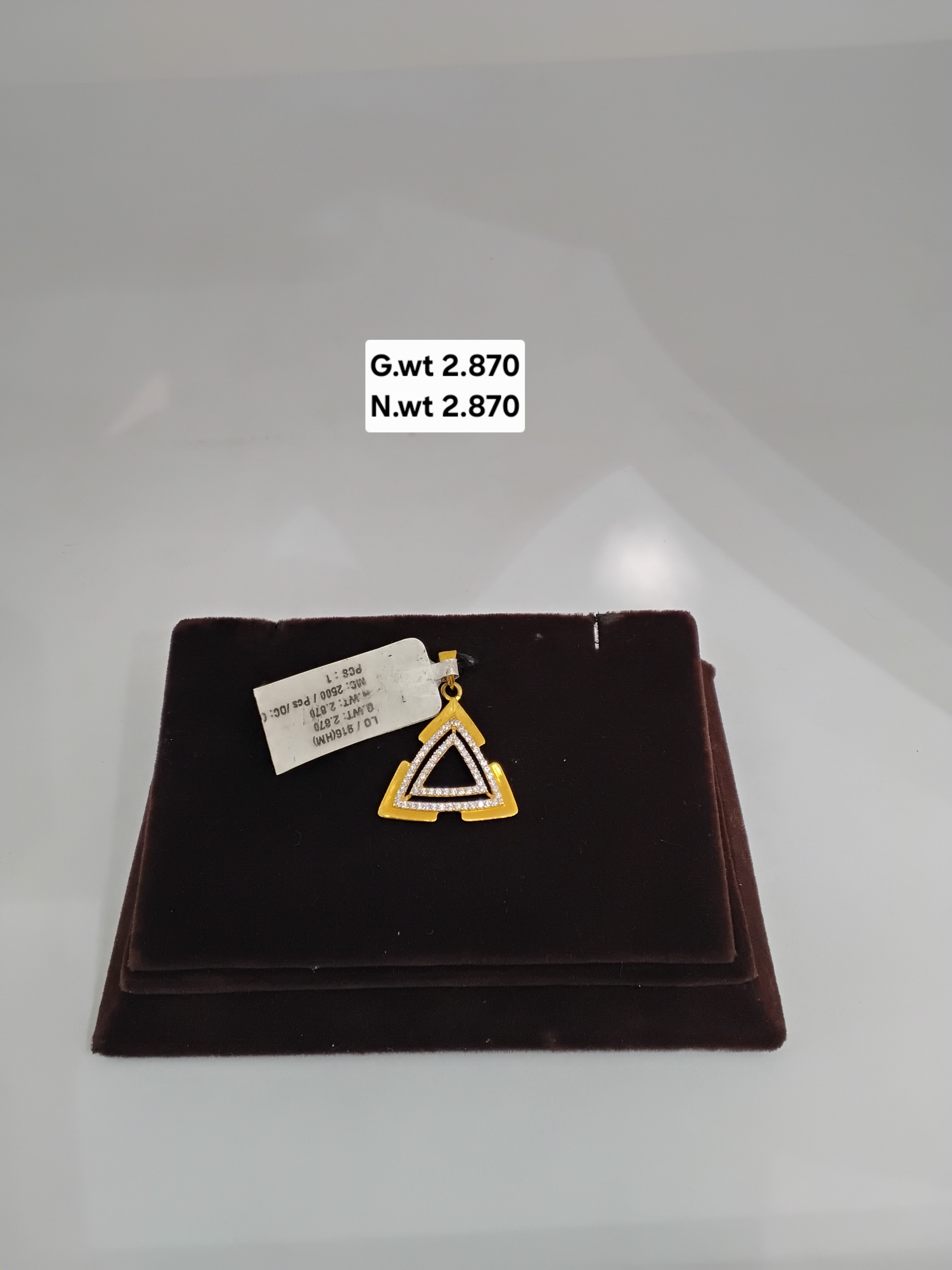 Triangle Design Gold Pendant