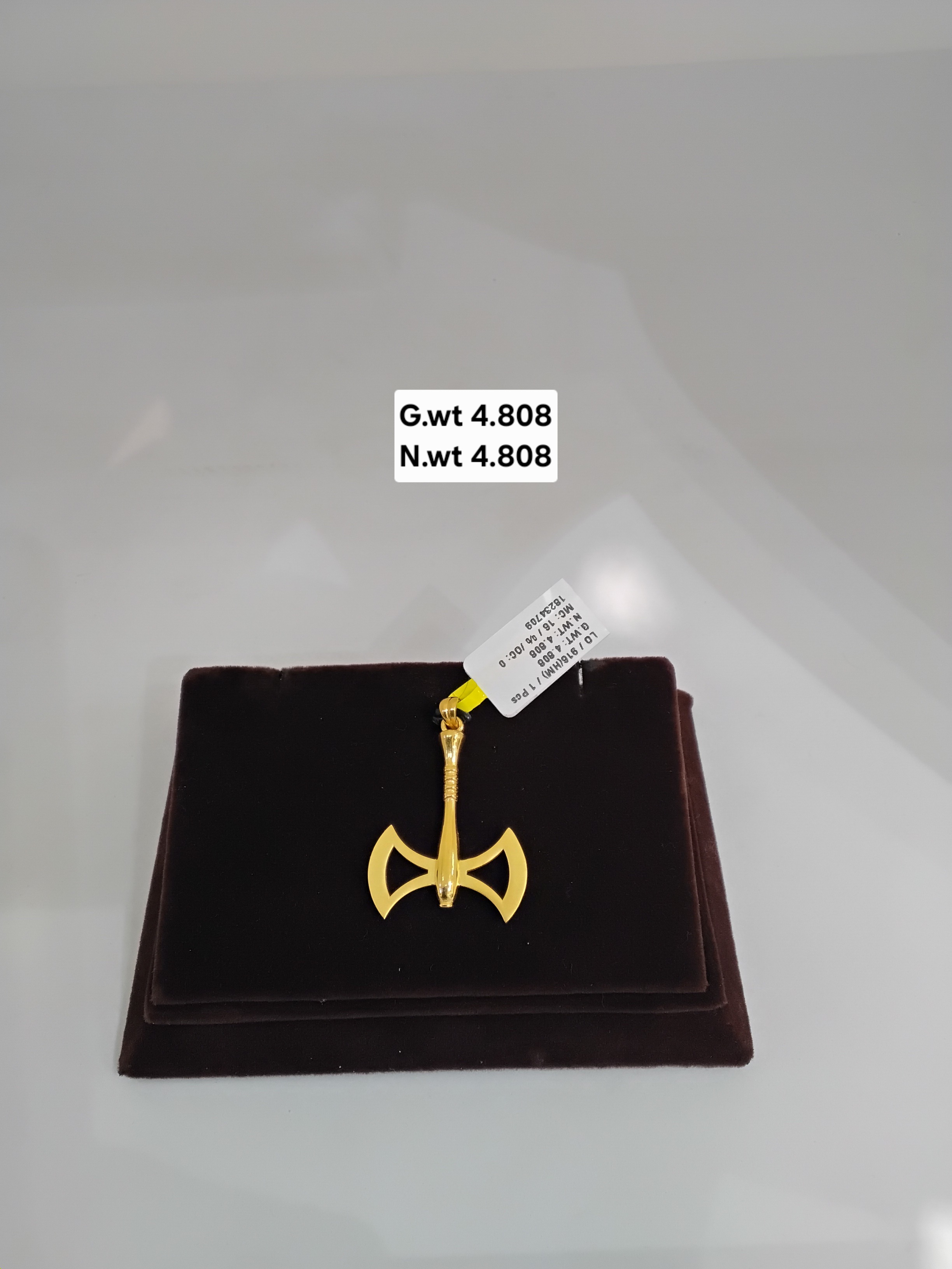 Axe Design Gold Pendant