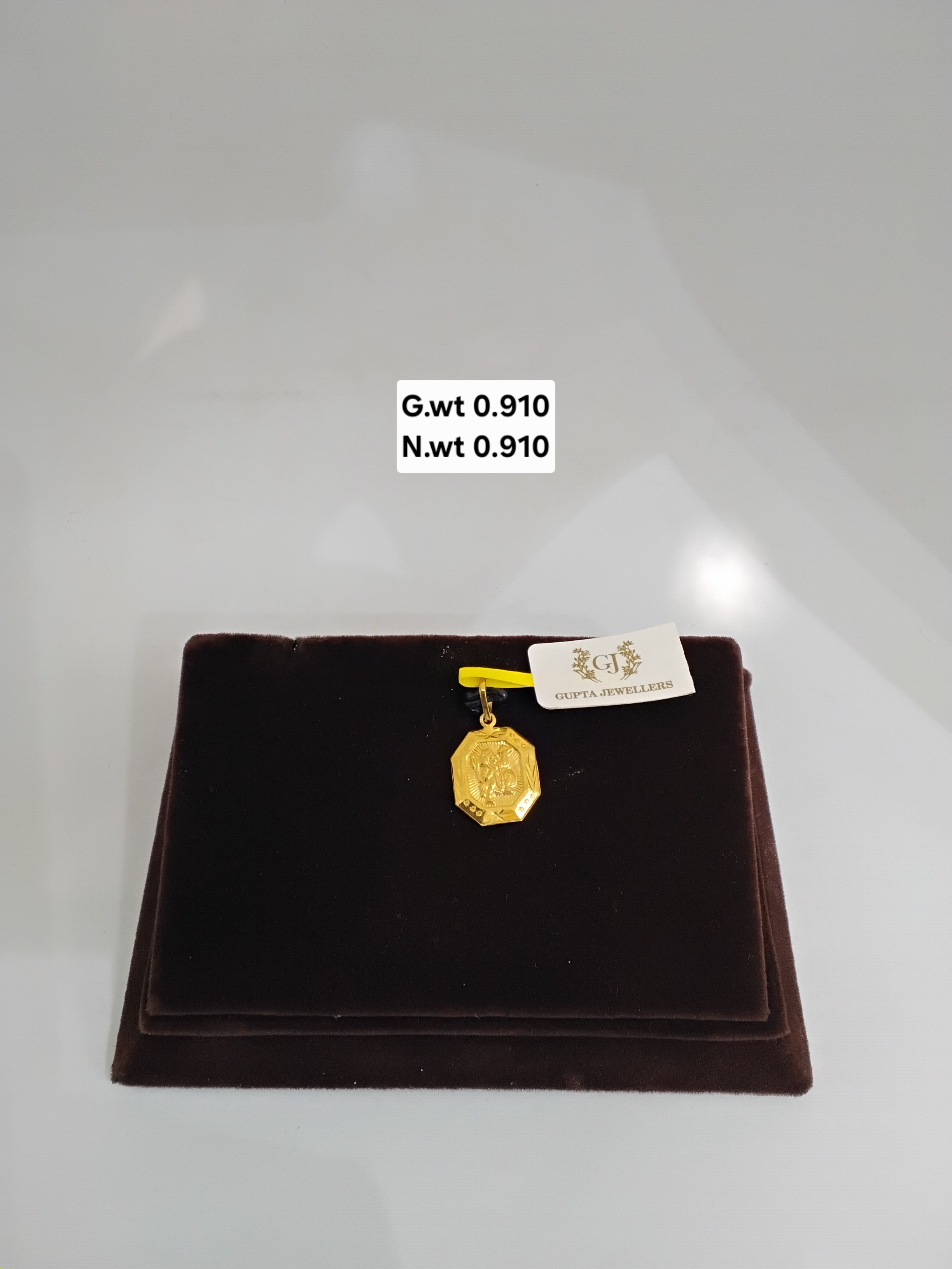 Religious Octagon Gold Pendant