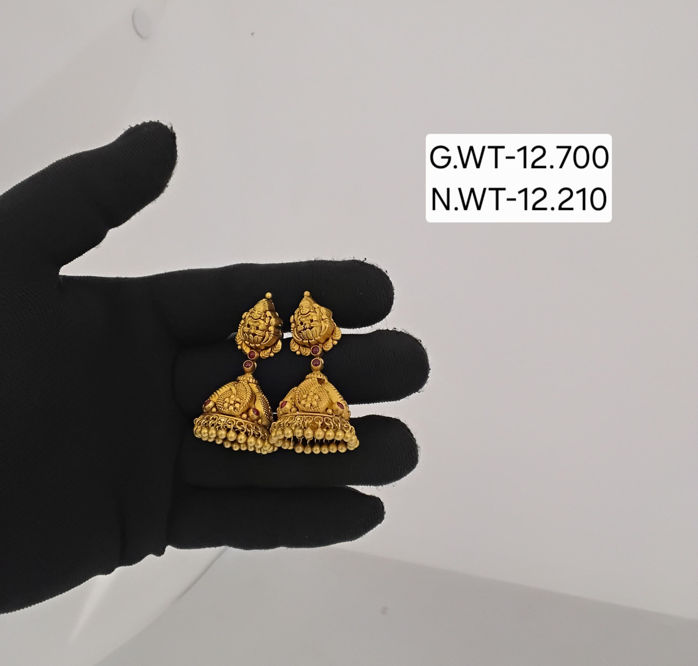 FANCY GOLD TEMPLE JHUMKA