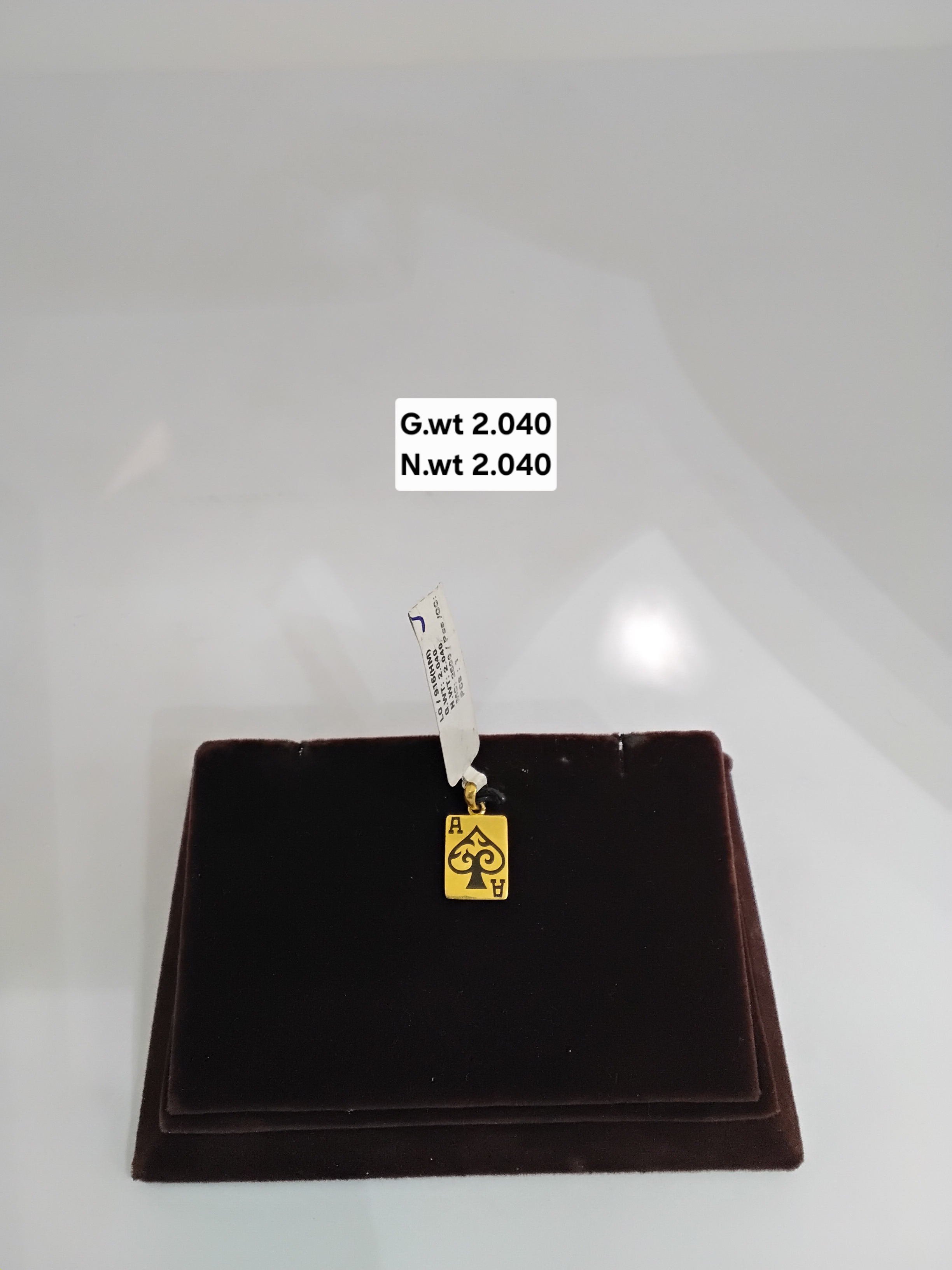 Ace of Spades Gold Pendant