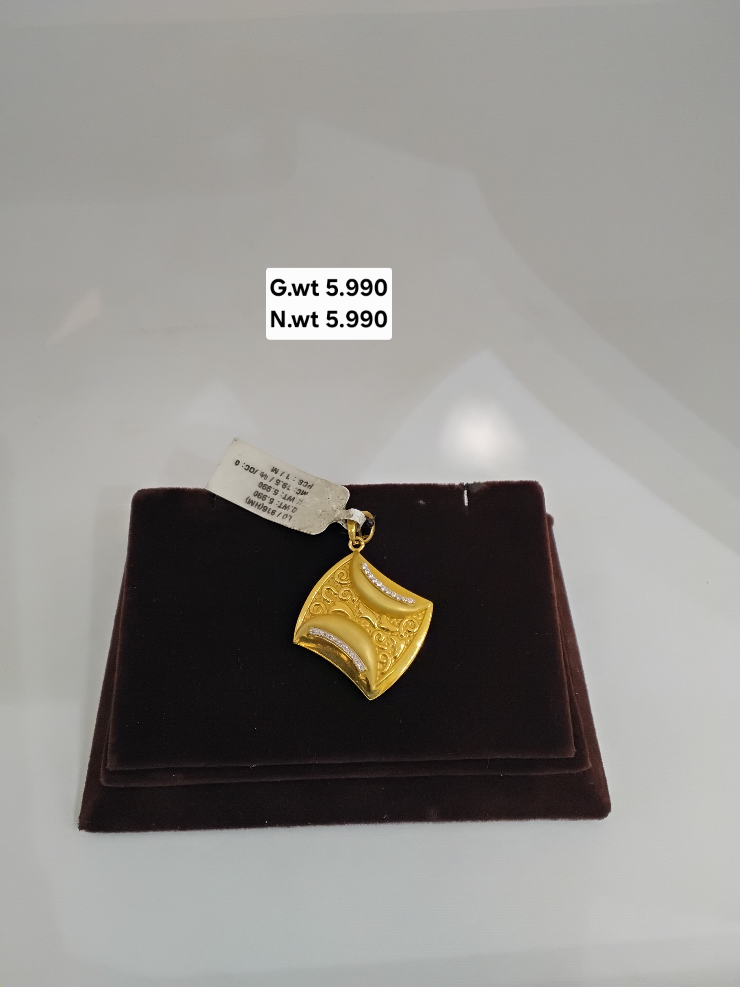 Square Diamond Style Pendant
